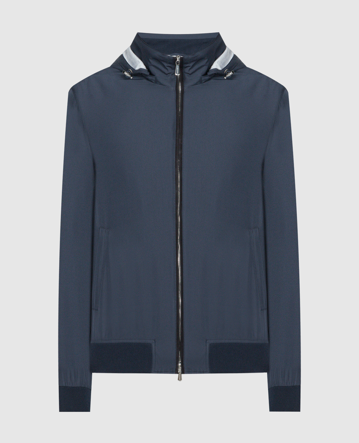 Blue jacket with leather inserts Enrico Mandelli
Blue jacket with leather inserts Enrico Mandelli