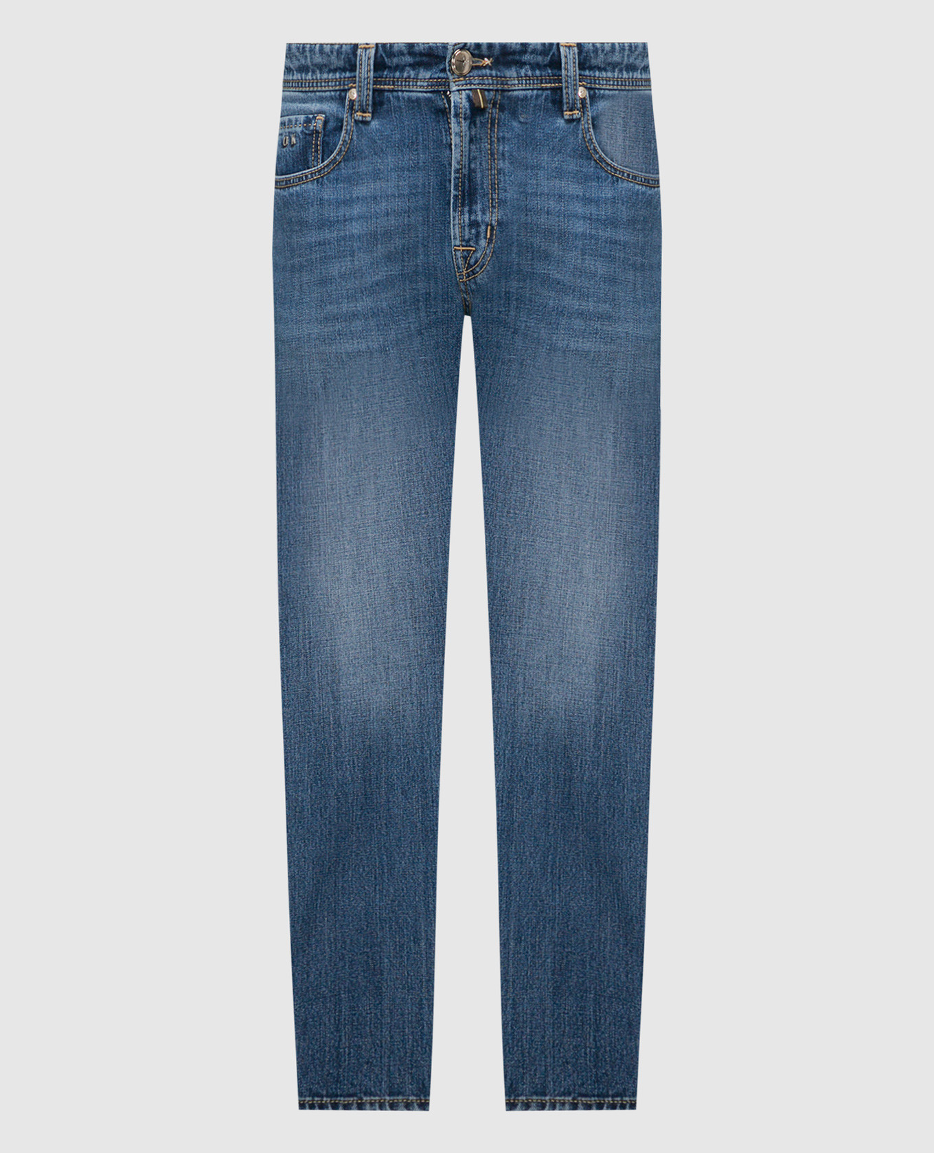 Blue jeans with a distressed effect and a logo patch Tramarossa 
Blue jeans with a distressed effect and a logo patch Tramarossa