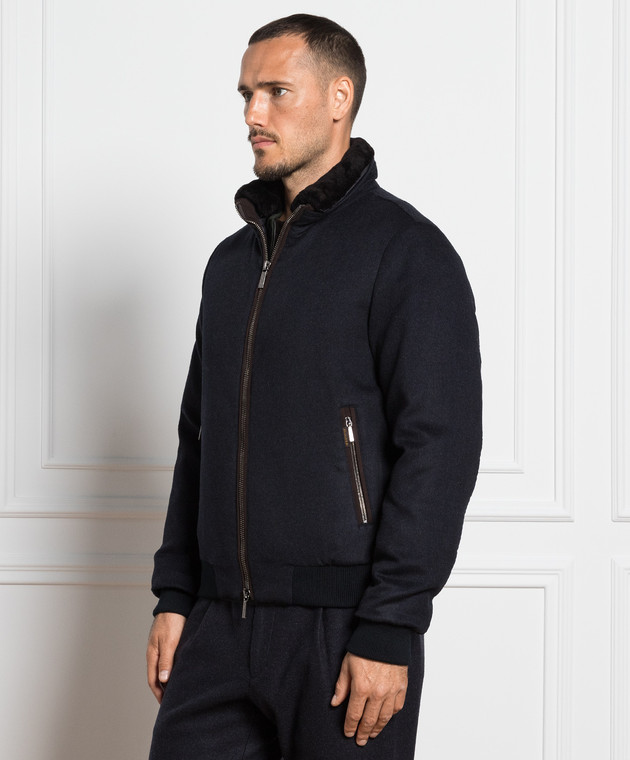 MooRER Bellati Blue Wool And Cashmere Down Jacket BELLATILS9 Buy