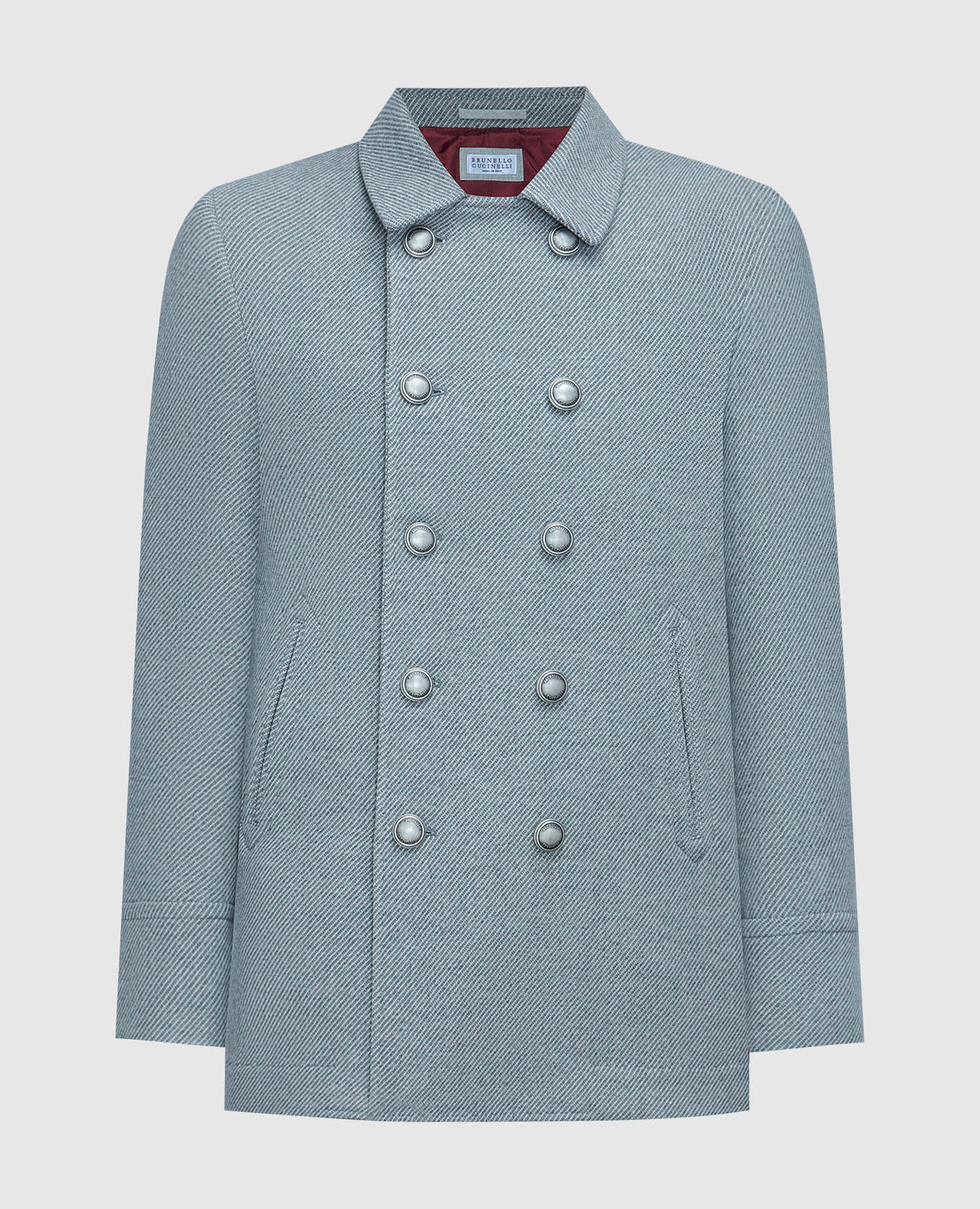 Gray double-breasted short coat made of wool and cashmere Brunello Cucinelli, Серый
Gray double-breasted short coat made of wool and cashmere Brunello Cucinelli, Серый