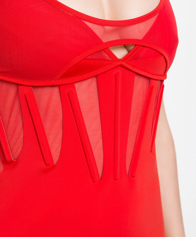 Thierry Mugler - Red dress with a corset 22S1RO1377691