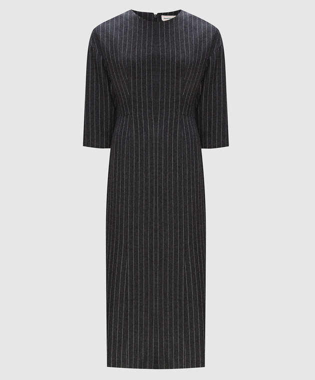 Alexander McQueen - Gray striped wool sheath dress 768689QJAD3 - shop with  European delivery at Symbol