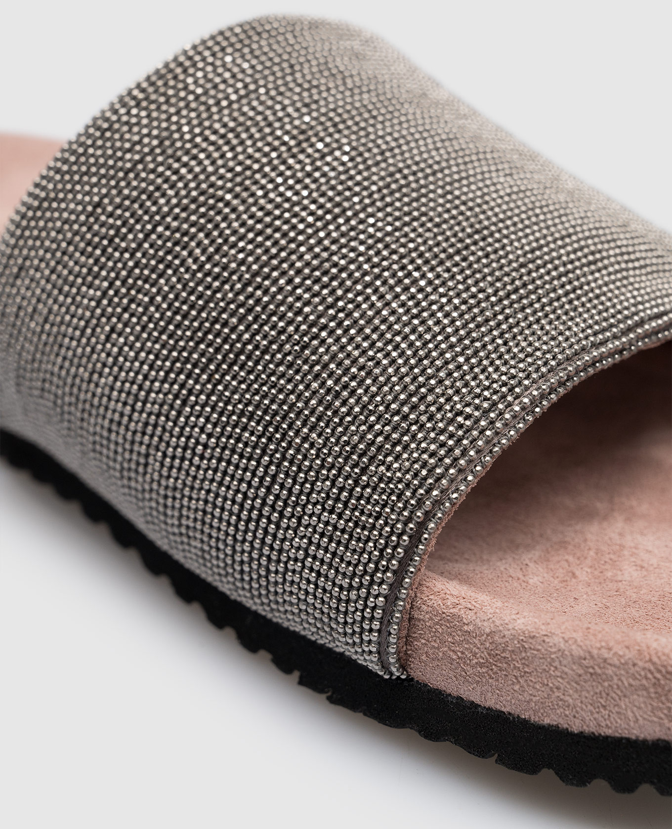 

Children's silver flip flops with monil chain Brunello Cucinelli