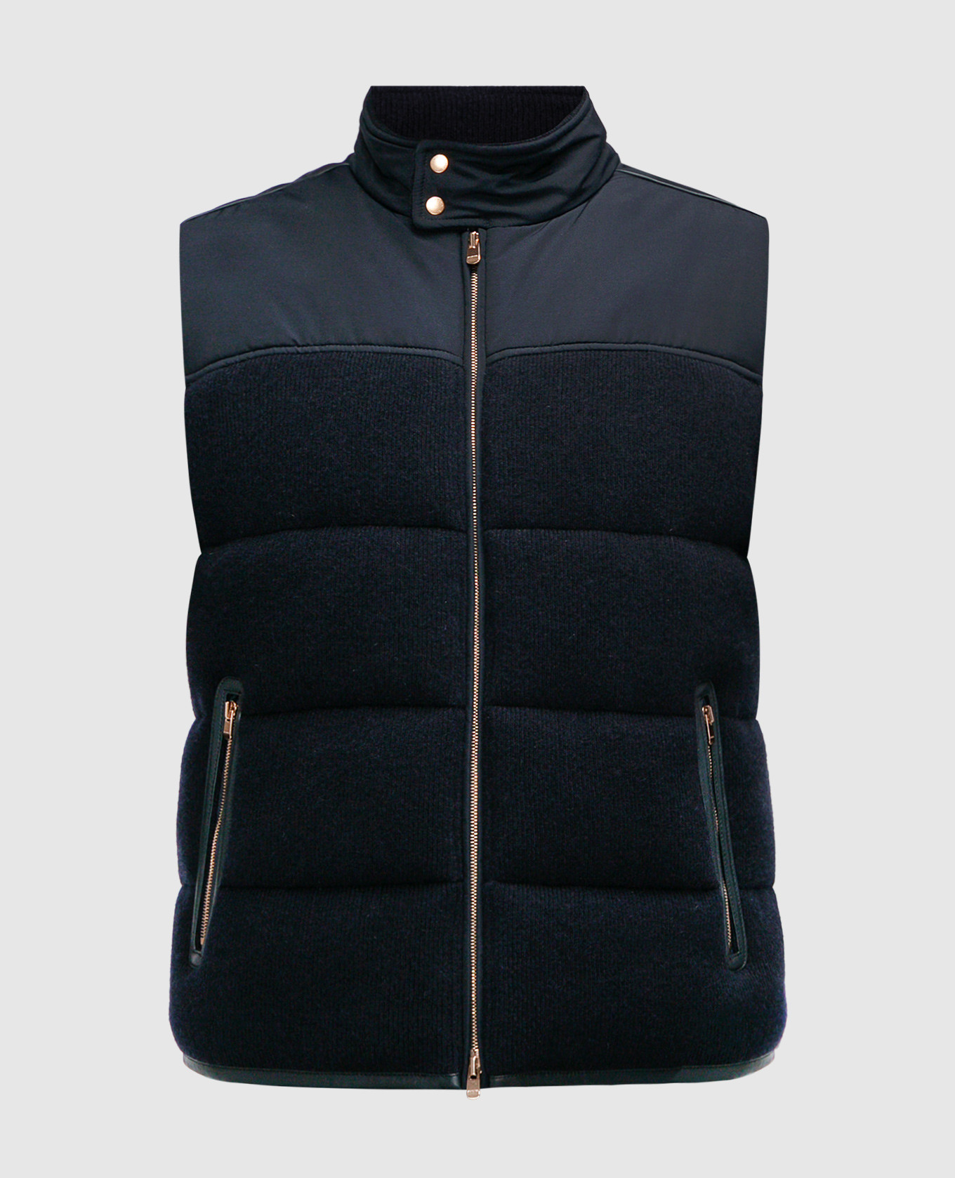 

Blue combined vest with cashmere Agnona