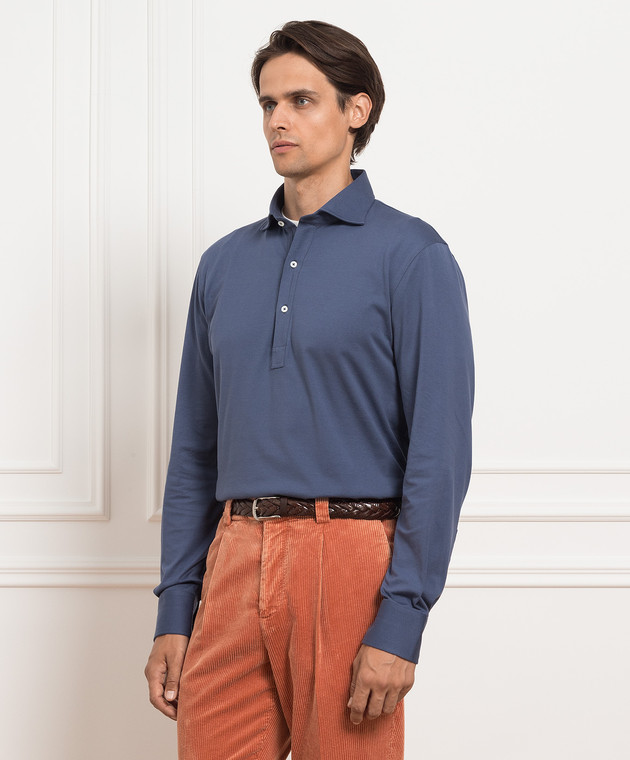 Brunello Cucinelli - Blue polo M0T613914 - shop with European