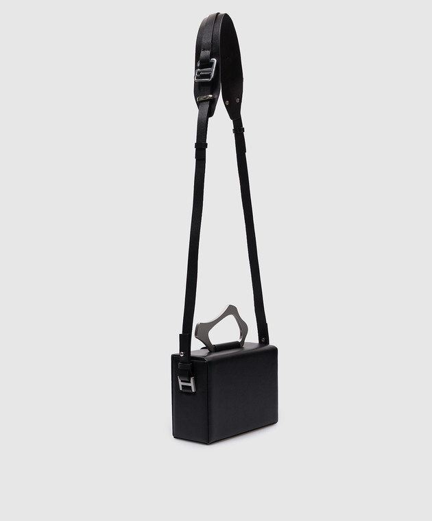 Heliot Emil - Black leather bag SOLELY BOX 1541L03 - shop with