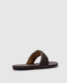 Marsell Brown leather flip-flops MM4551188
