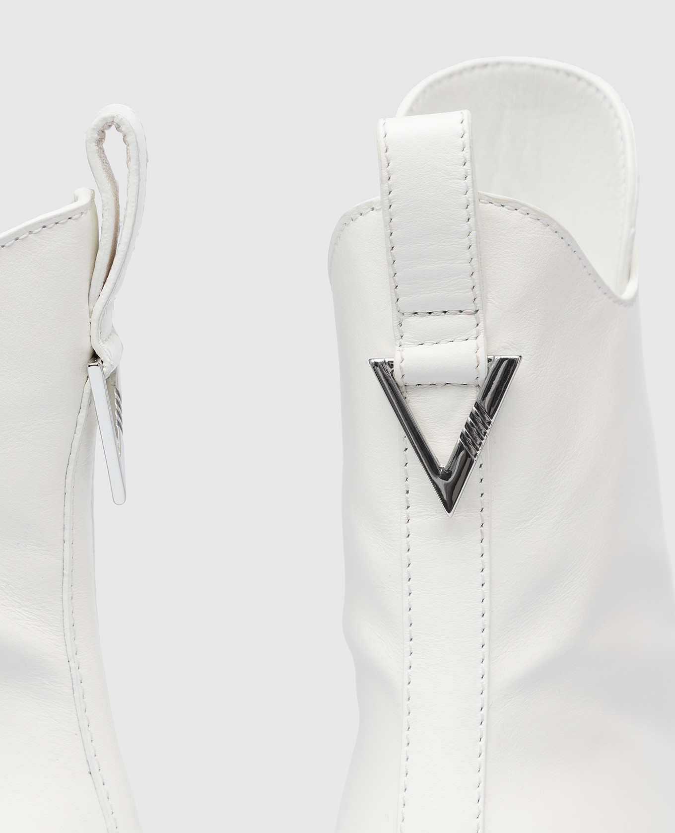 Selene white leather boots The Attico 4