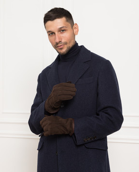 MooRER Brown Halvard-nk suede gloves HALVARDNK