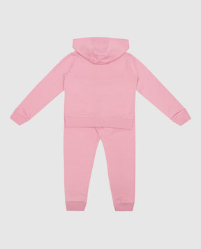 Moncler ENFANT Pink tracksuit with textured logo 8M00024809AG1214