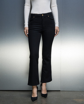 JOSEPH Black Duke flared jeans with a distressed effect JF006797