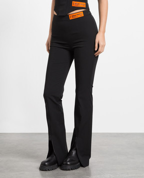 Heron Preston Black pants with logo patch HWCA028F22FAB001