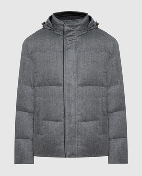Canali Gray down jacket made of wool SR01809O40854