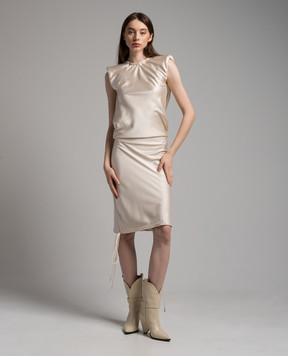 The Attico Beige midi dress 242WCM98E093