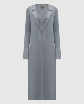 Enrico Mandelli Gray woolen cardigan A7KD265252