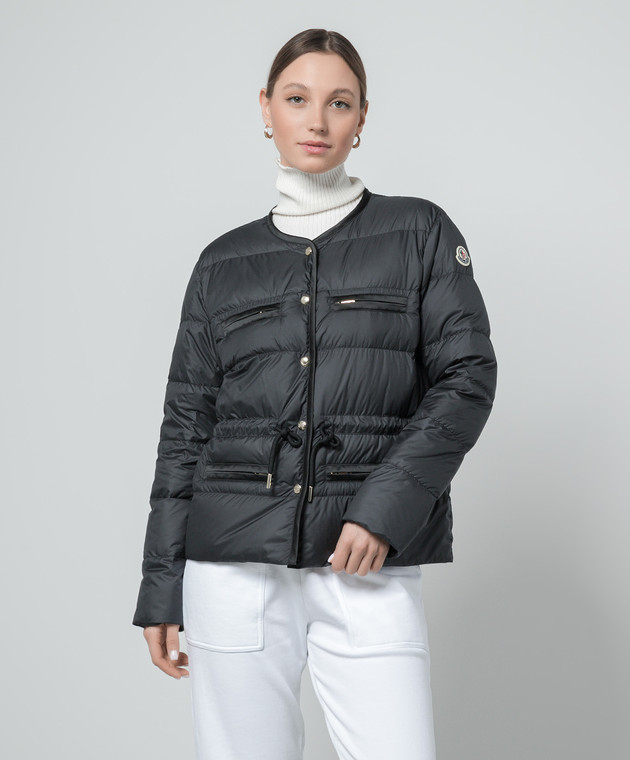 Moncler - Echione black down jacket with print 1A00054596ZR Moncler - Echione black down jacket with print 1A00054596ZR