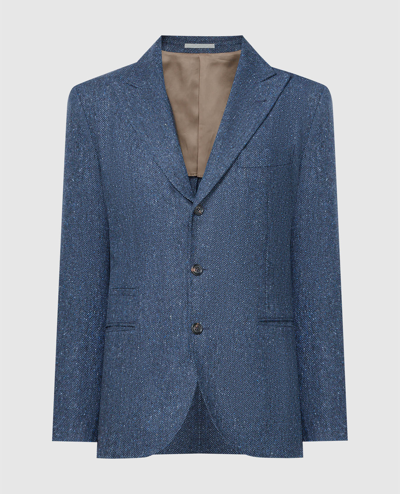 

Blue patterned wool and cashmere blazer Brunello Cucinelli