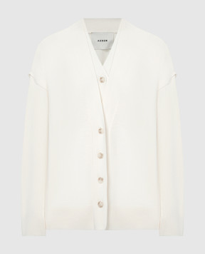 AERON Beige VELOUTE cardigan with wool VELOUTE