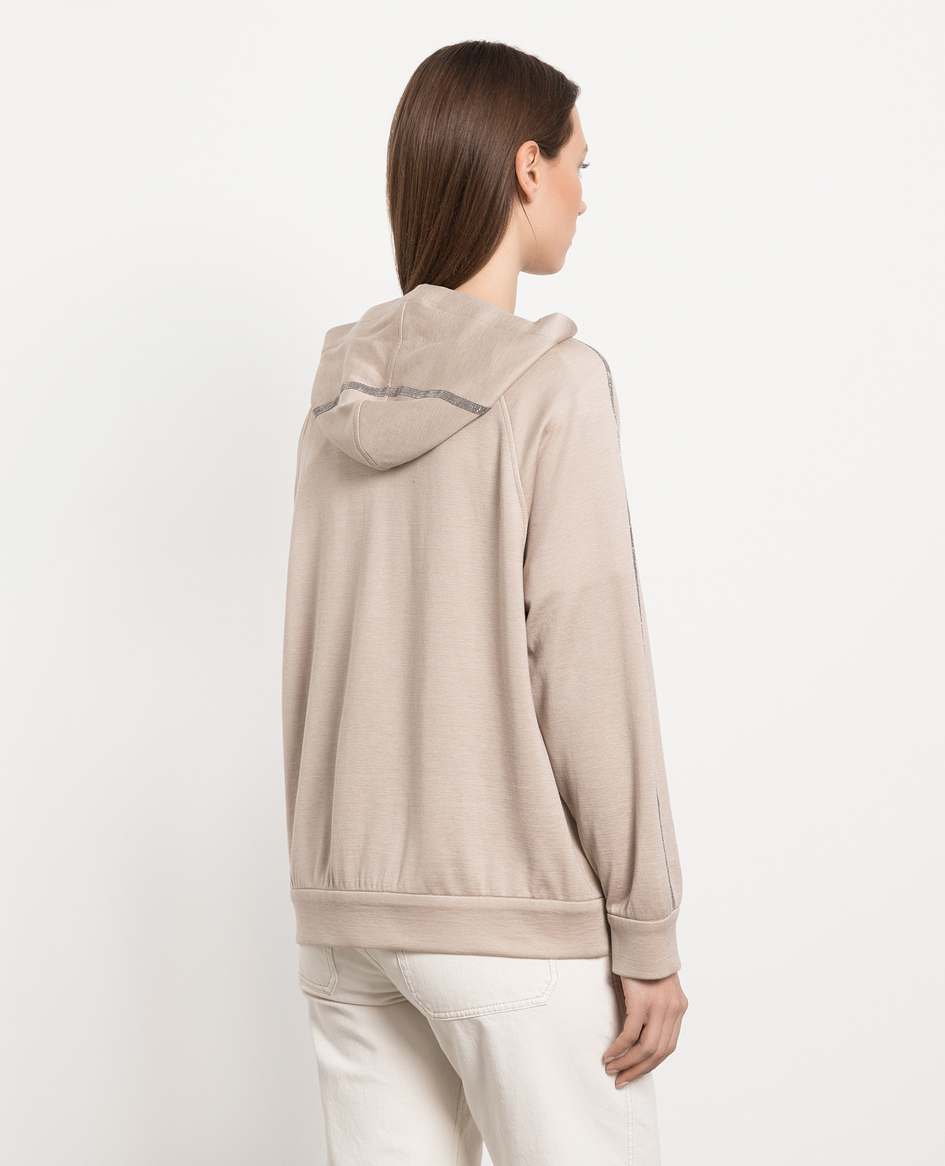 

Beige sports jacket with monil chain Brunello Cucinelli