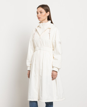 Yves Salomon Army Beige raincoat with logo 22EFM05010M32W