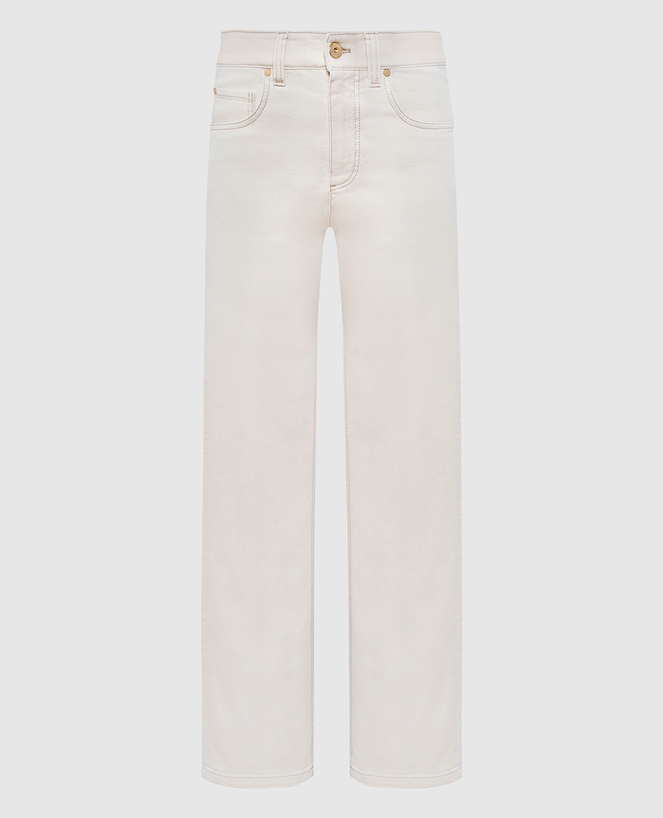 

Beige jeans with monil chain Brunello Cucinelli