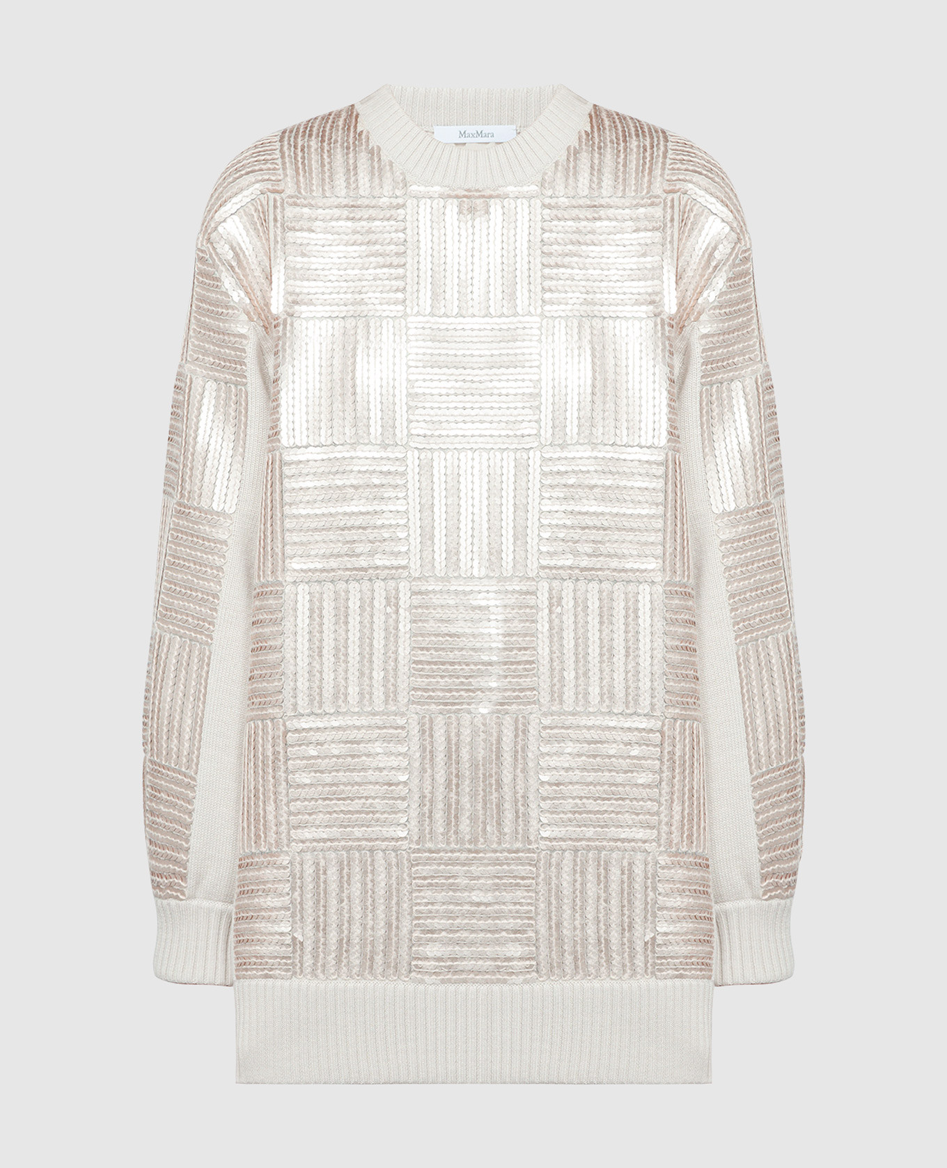 

Beige Piovra wool sweater dress with sequins Max Mara
