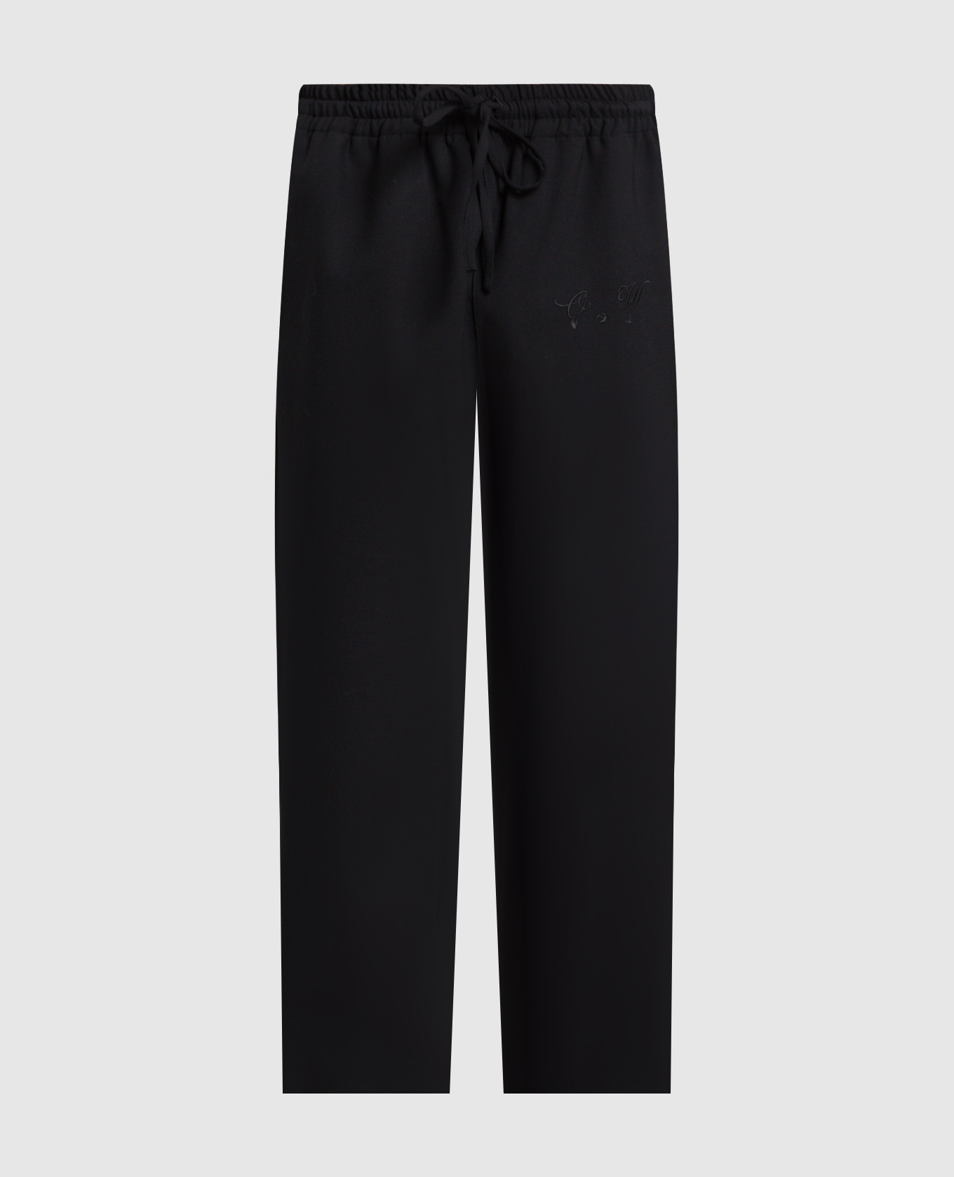 

Black wool trousers with tonal logo embroidery Off-White
