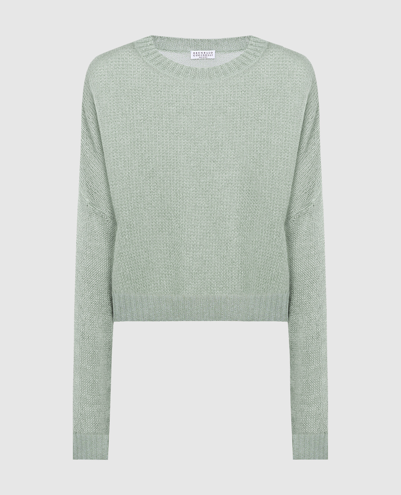 

Green wool jumper with monil chain Brunello Cucinelli