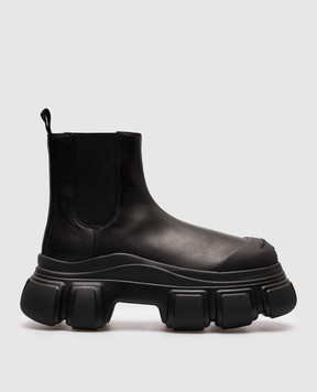 Alexander Wang Black leather Chelsea boots with logo 30323B057