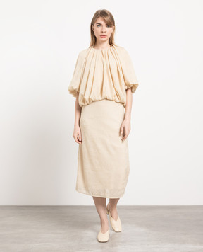 CO Beige blouse with a reaper effect 2068OPLS