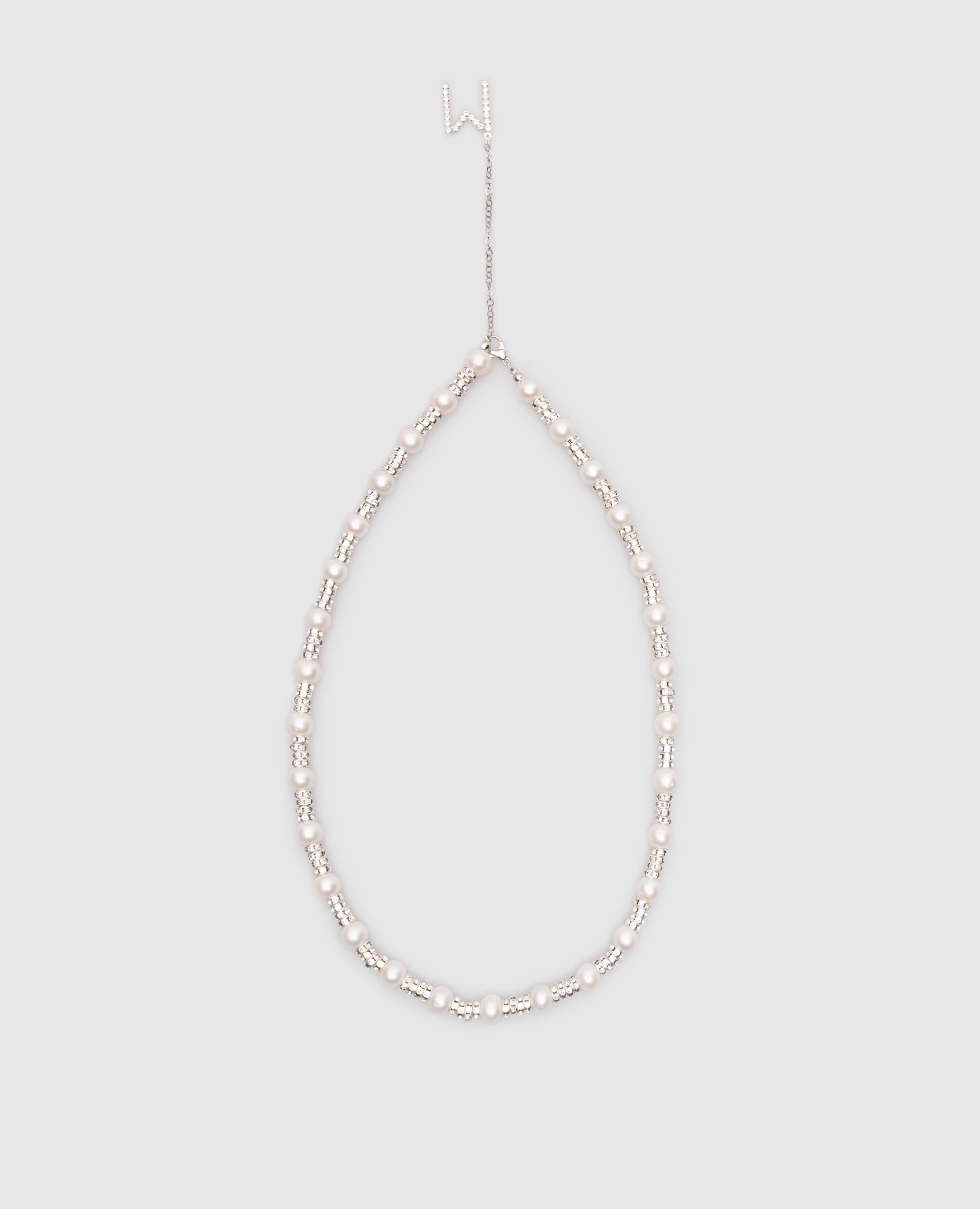 

Silver necklace with crystals and beads Magda Butrym