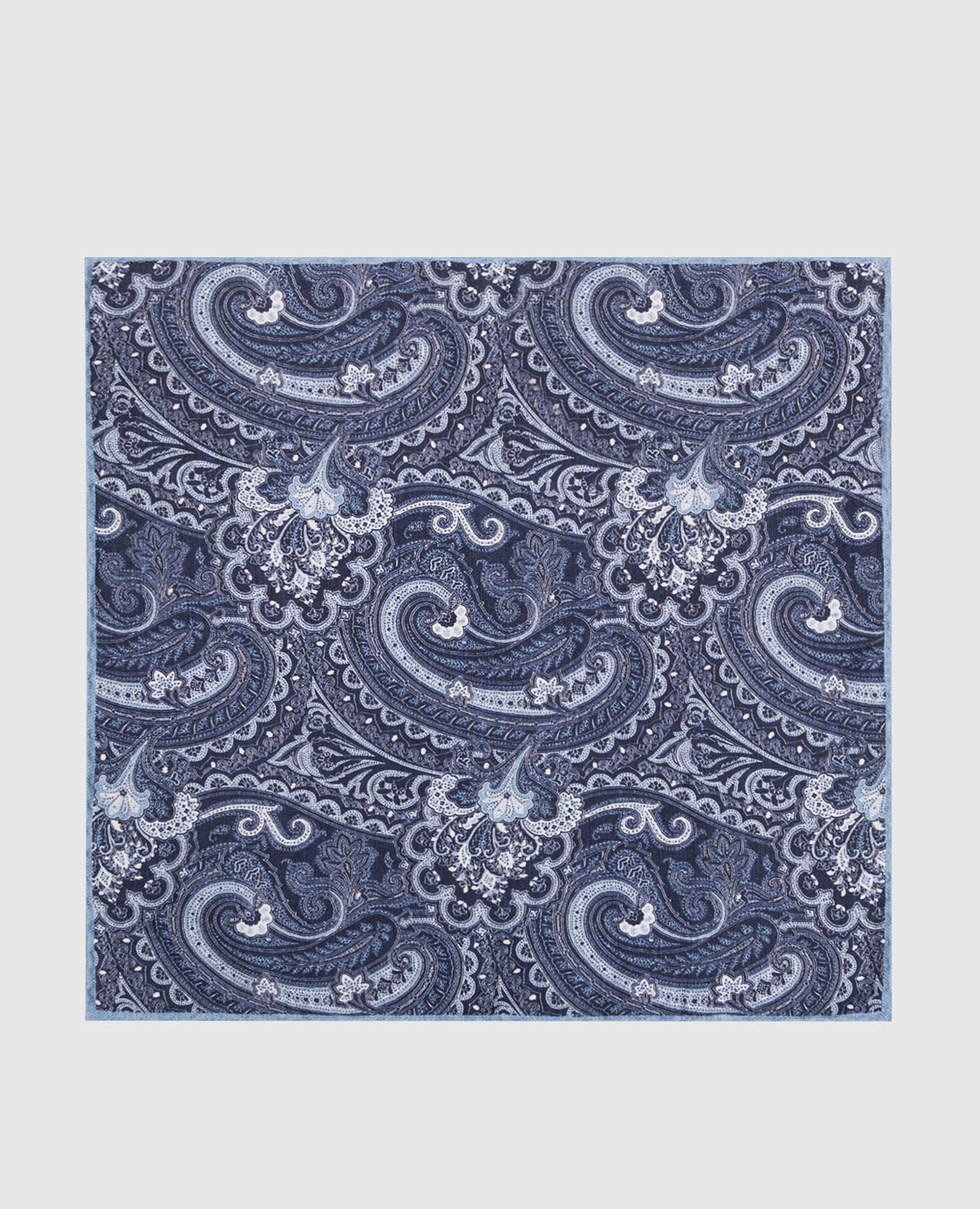 

Blue double-sided pache scarf made of silk with a paisley pattern Brunello Cucinelli
