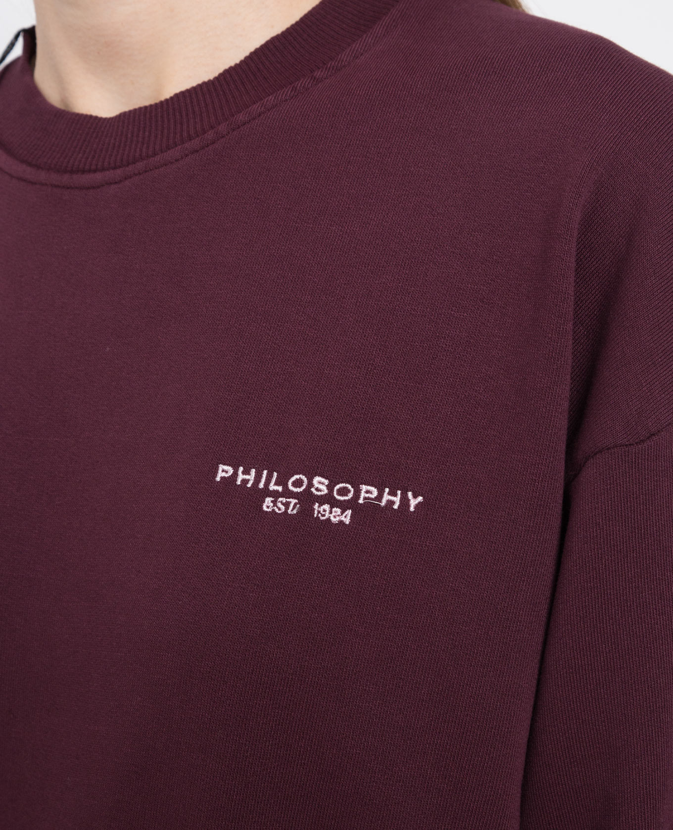 

Burgundy sweatshirt with logo Philosophy di Lorenzo Serafini