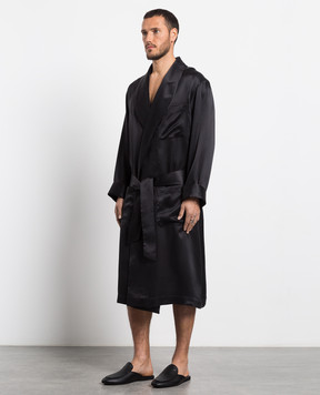 Stefano Ricci Black robe made of silk VT003DRU