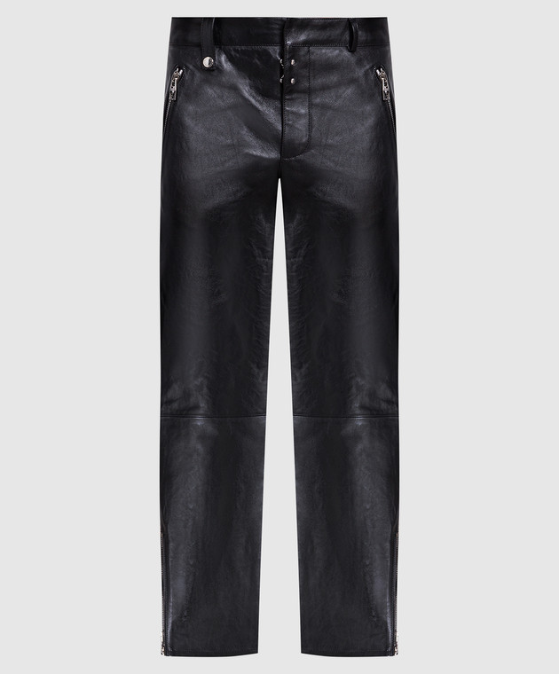 Alexander McQueen - Black leather pants 626388Q5LIR - shop with