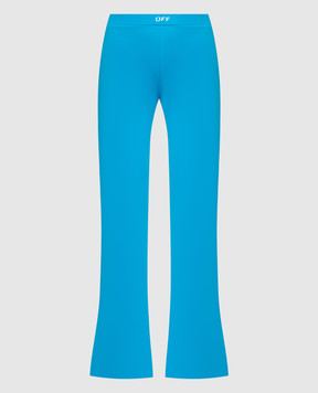 Off-White Blue leggings with logo print OWCD023S23JER001