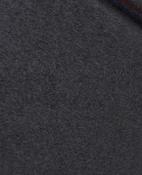 Somma Gray Portofino cashmere plaid with logo PORTOFINOTHROW
