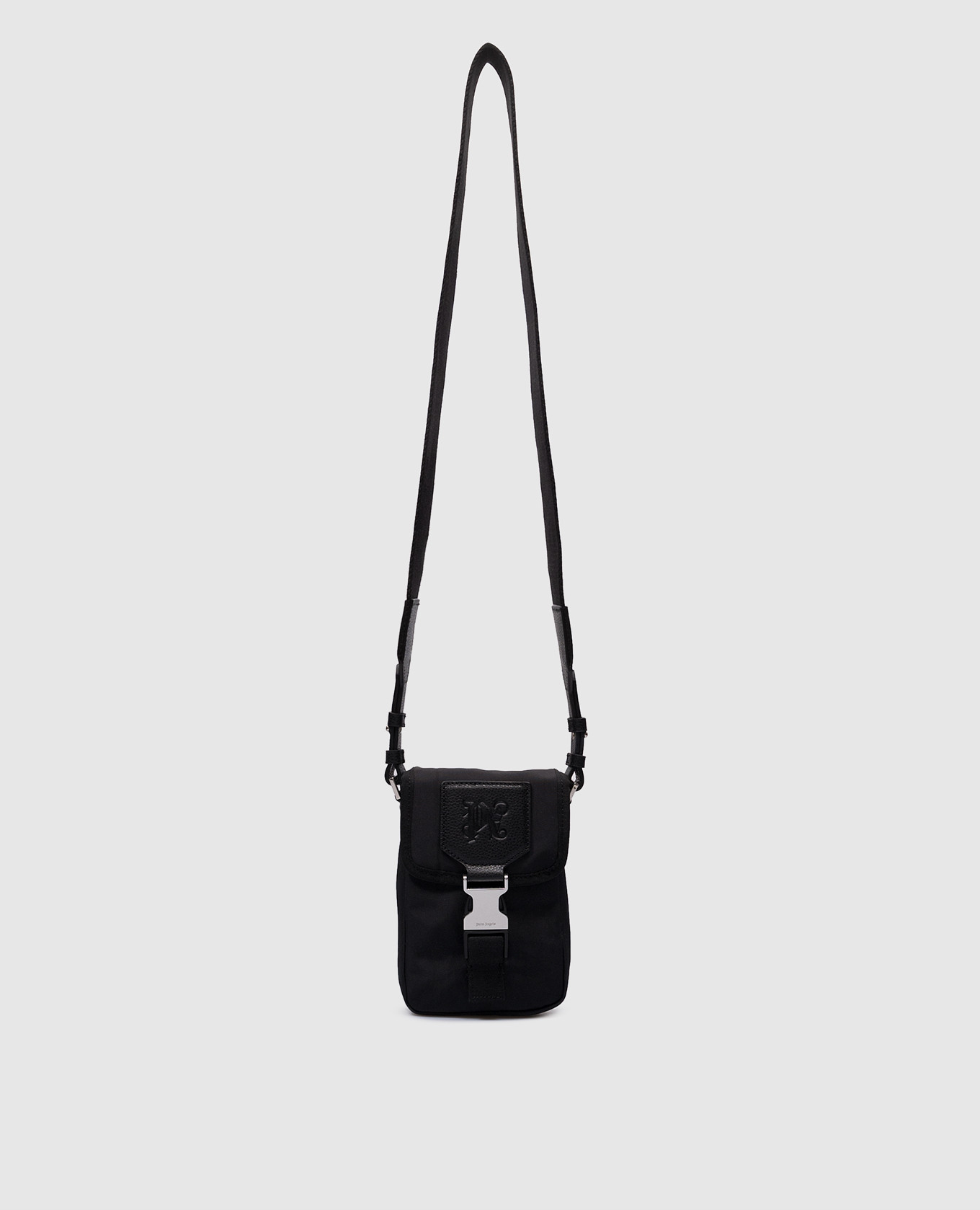 

Black bag with embossed logo monogram Palm Angels, Черный