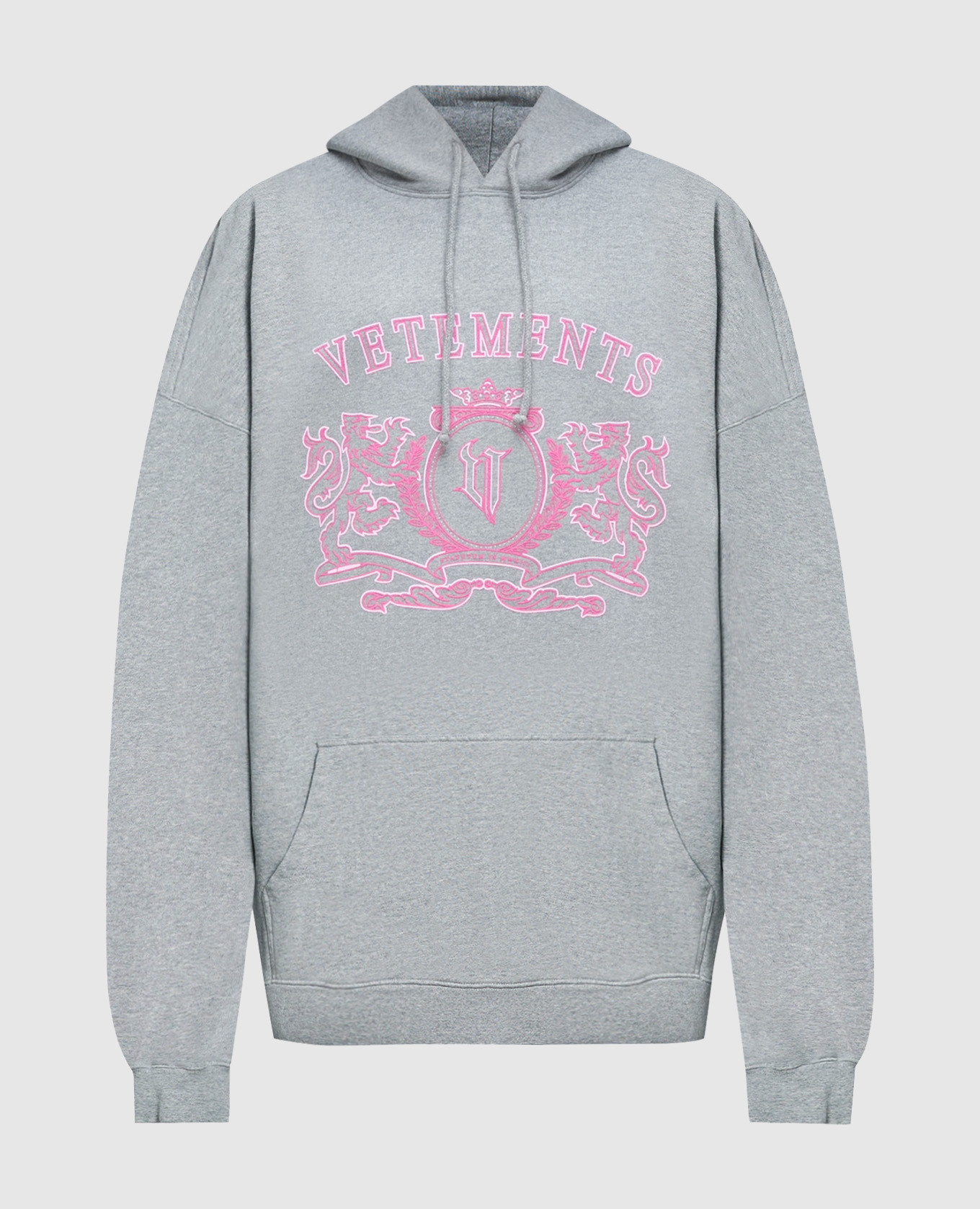 

Gray hoodie with logo print Vetements, Grey