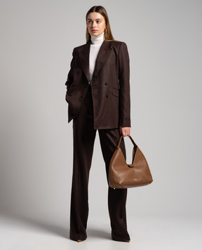 Gabriela Hearst Brown double-breasted Stephanie wool jacket 1235122W138