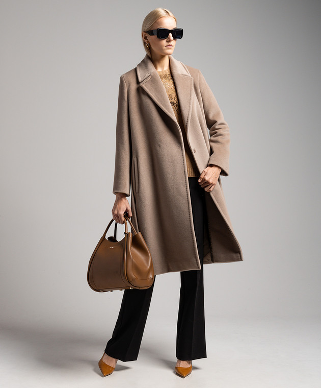 Max Mara - Asti brown double-breasted wool coat ASTI - shop