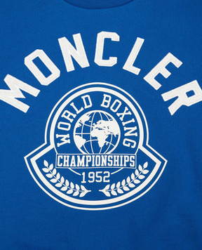 Moncler ENFANT Children's blue sweatshirt with a logo 8G00002899PS810