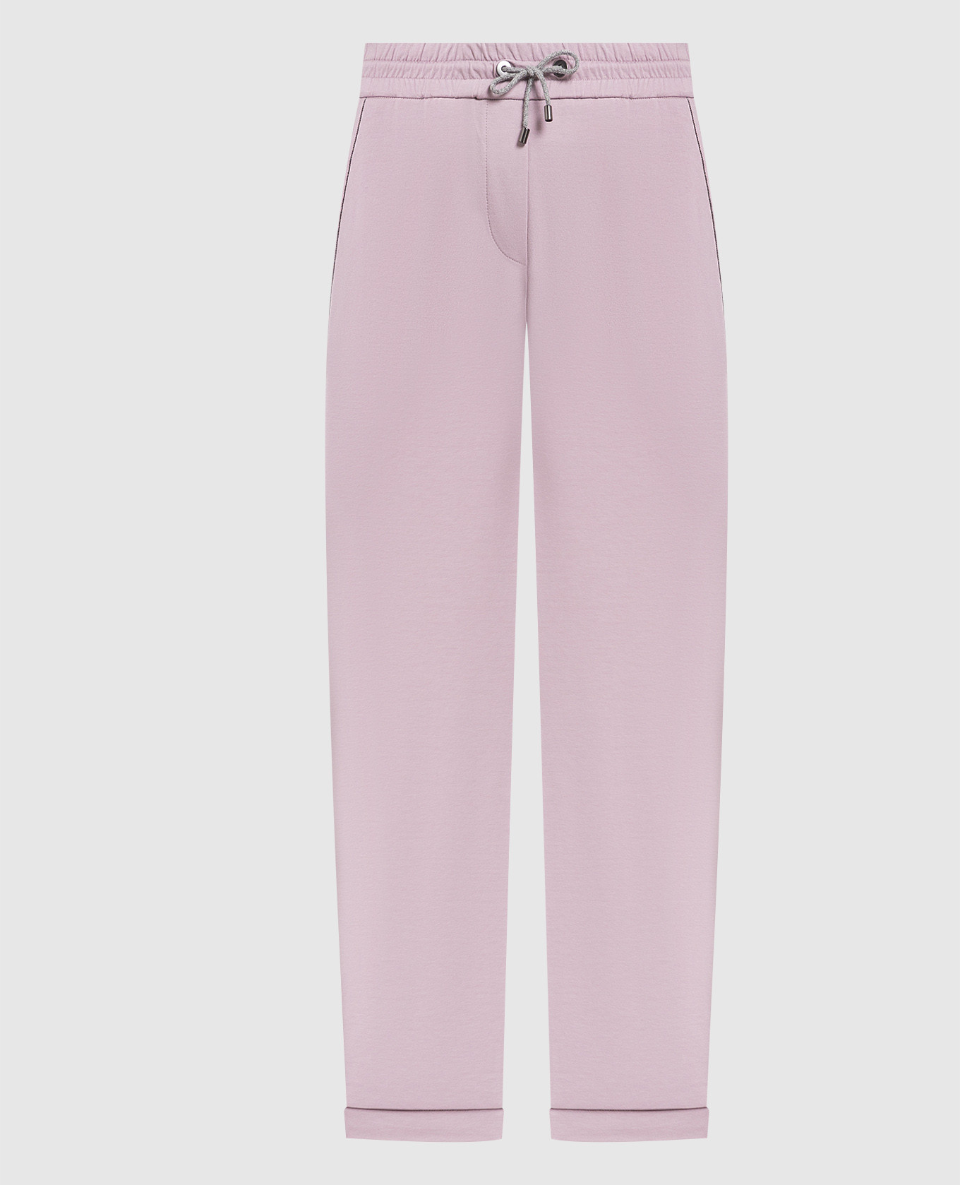 Brunello Cucinelli - Purple sweatpants with monil chain