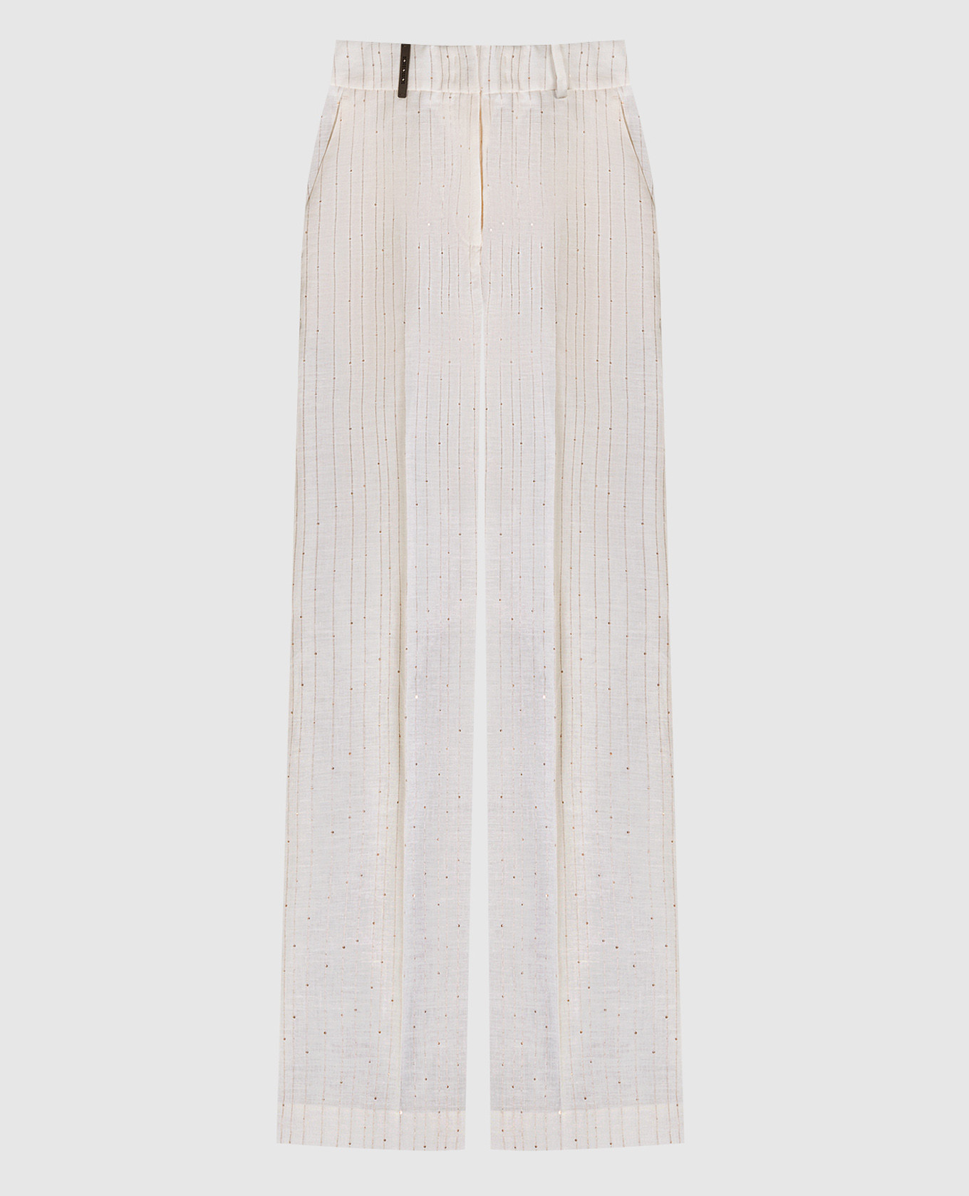 White striped linen pants Peserico