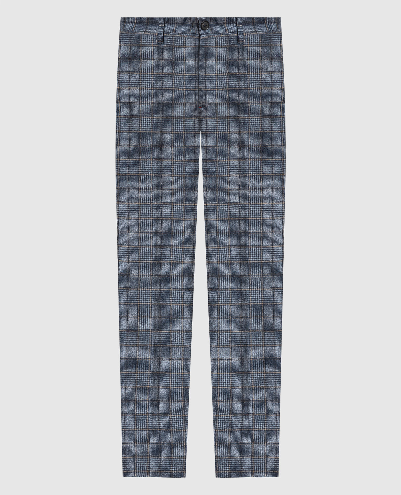 

Blue pants in a check made of wool ISAIA