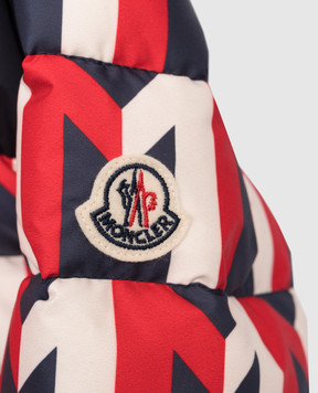Moncler ENFANT Children's blue down jacket with monogram logo print 1A000405972W