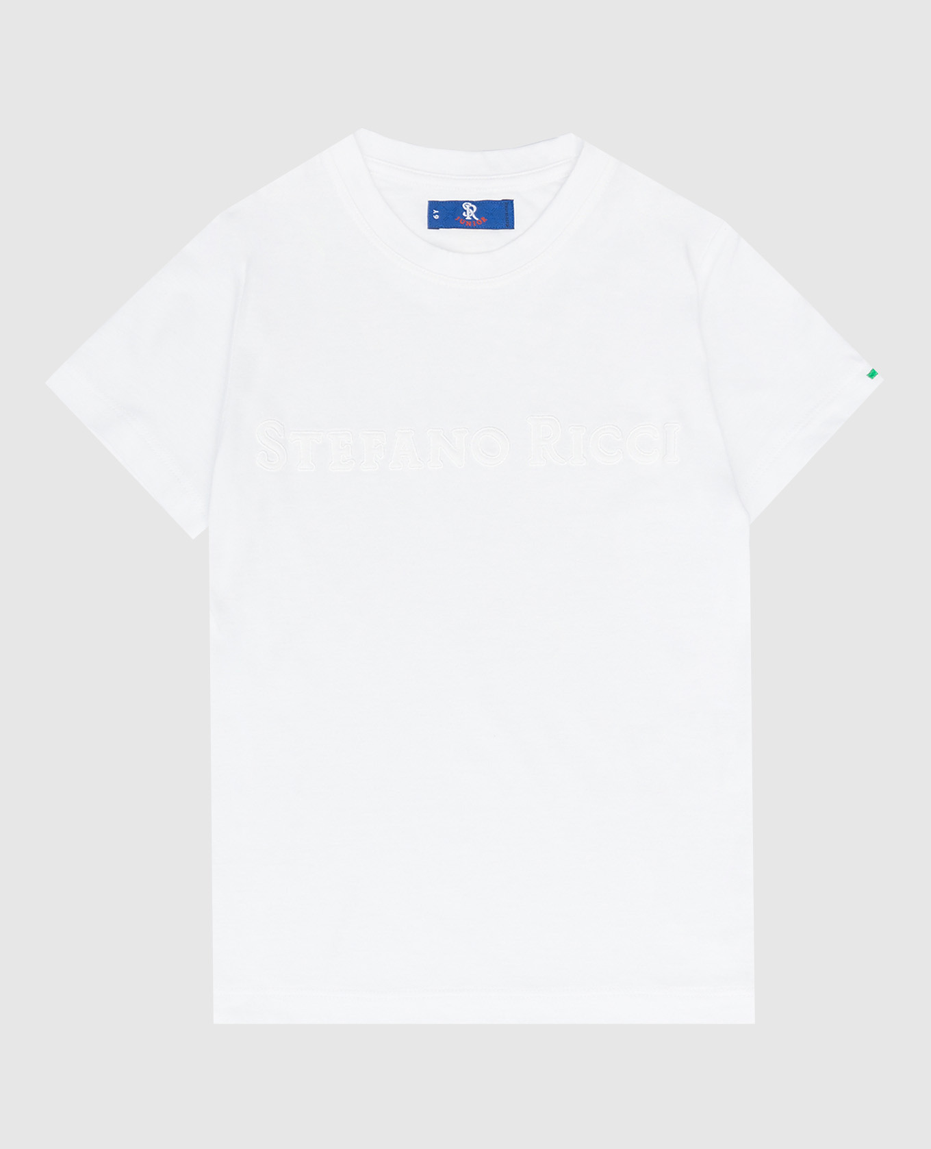 

Children's T-shirt with textured logo Stefano Ricci, Белый