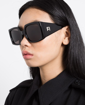 AMBUSH Black Fhonix sunglasses with textured logo BERI008F22PLA001