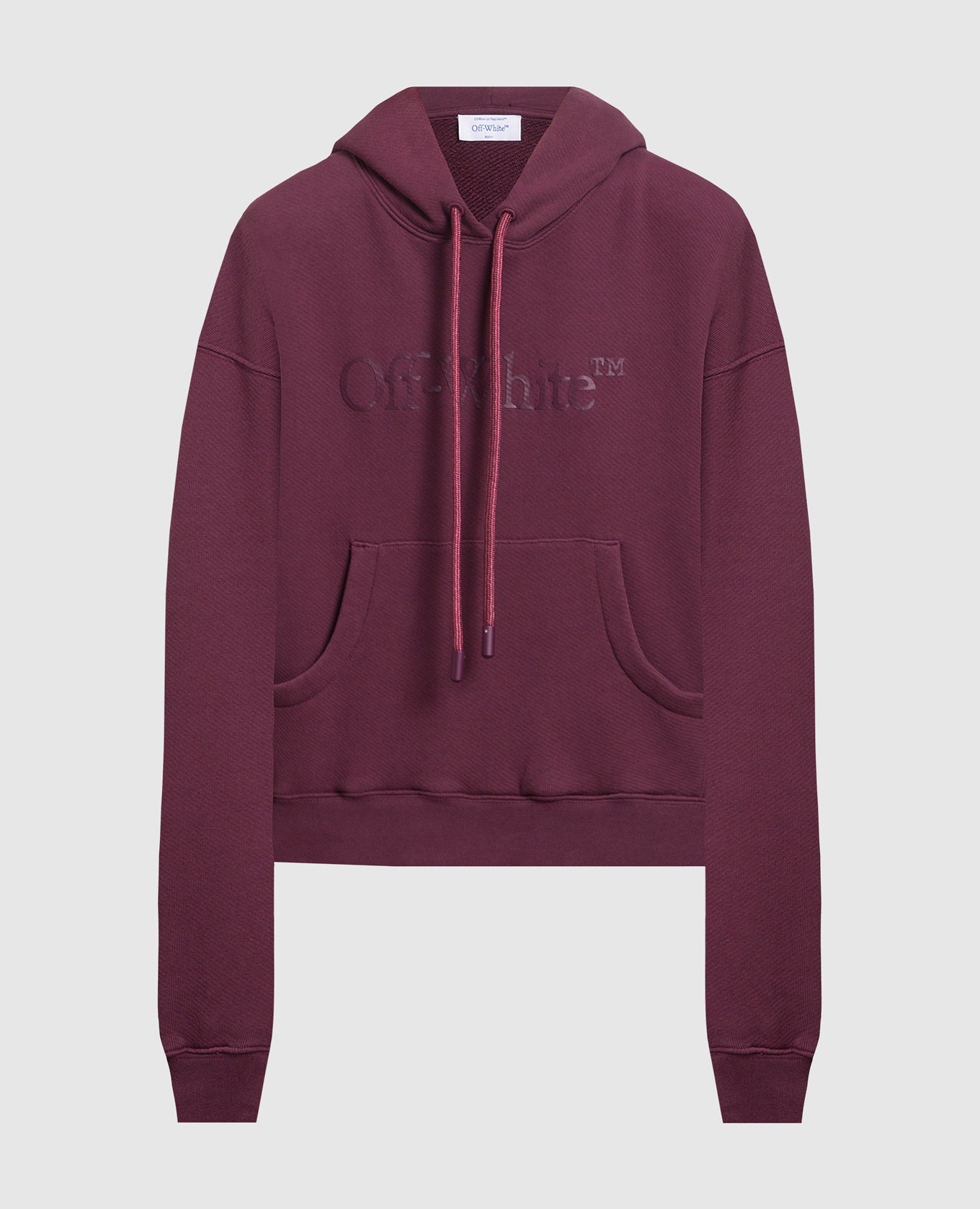 

Burgundy logo print hoodie Off-White