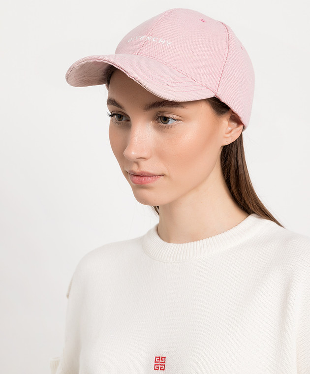 Givenchy - Pink cap with logo embroidery BPZ022P0NQ - shop with